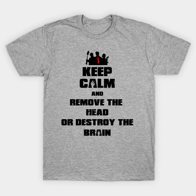 Keep Calm and Remove the Head T-Shirt by B4DW0LF